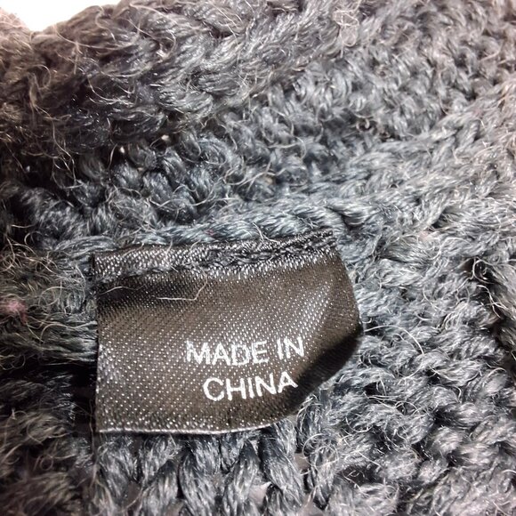 Babydoll  Cable Knit Dress Jumper Size M Empire Waist Chunky Cable Knit on Top - Picture 15 of 16